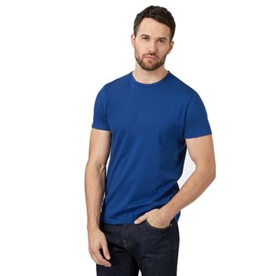 Big and tall blue supima cotton crew neck t-shirt